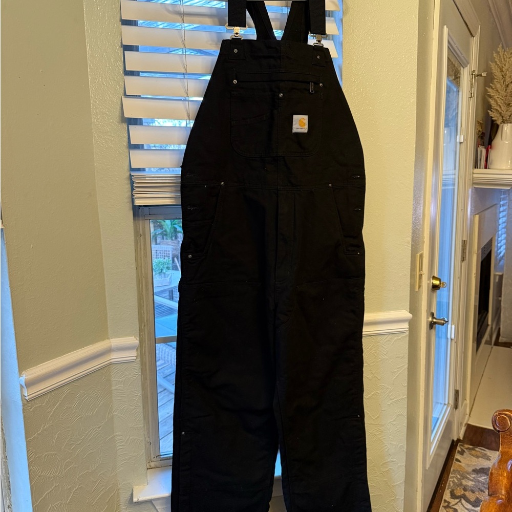 Carhartt Black Insulated Bib Overalls